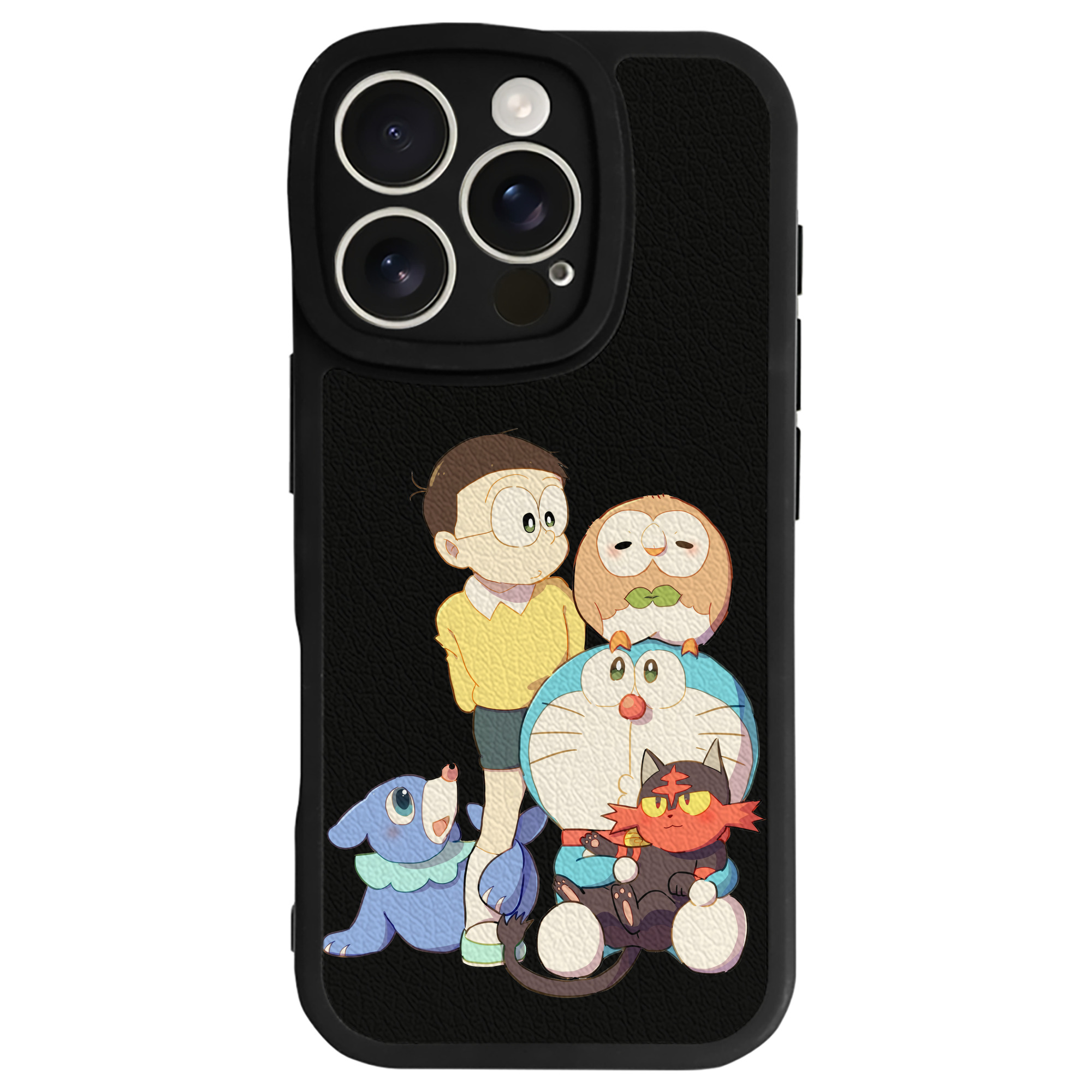 （画像用） ドラえもん Doraemon 【iPhone 16シリーズ対応】シリコンスマホケース（レザー調） 材質：シリコン